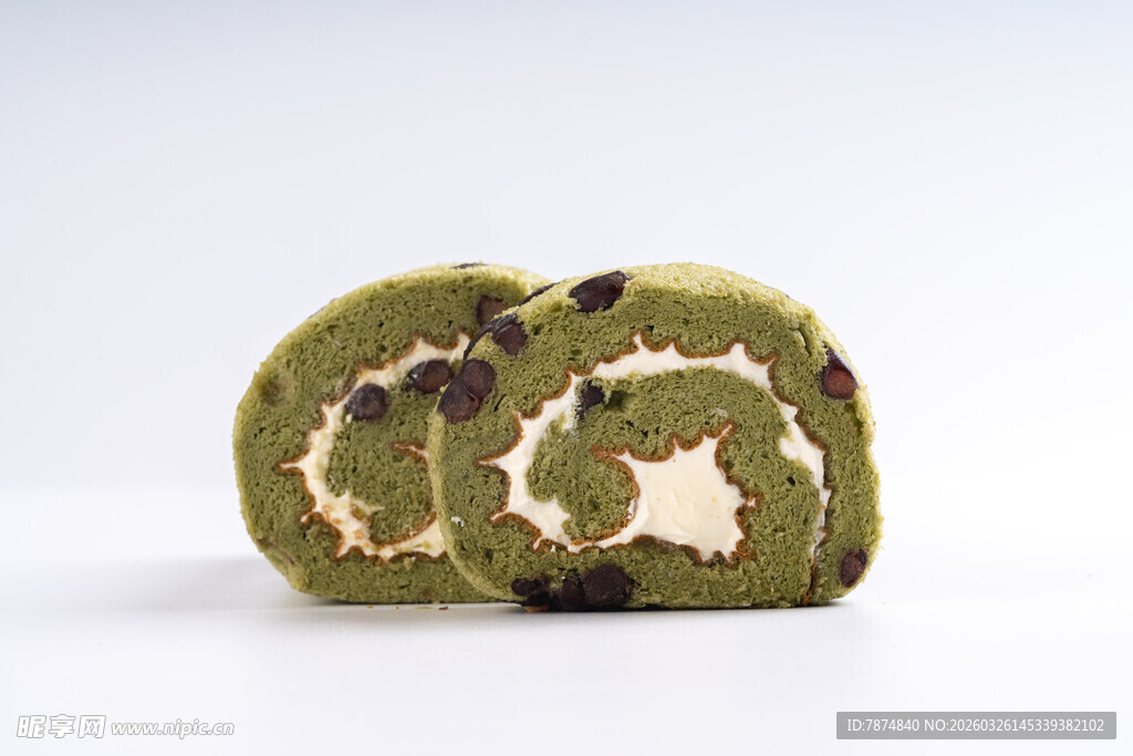 抹茶红豆蛋糕卷