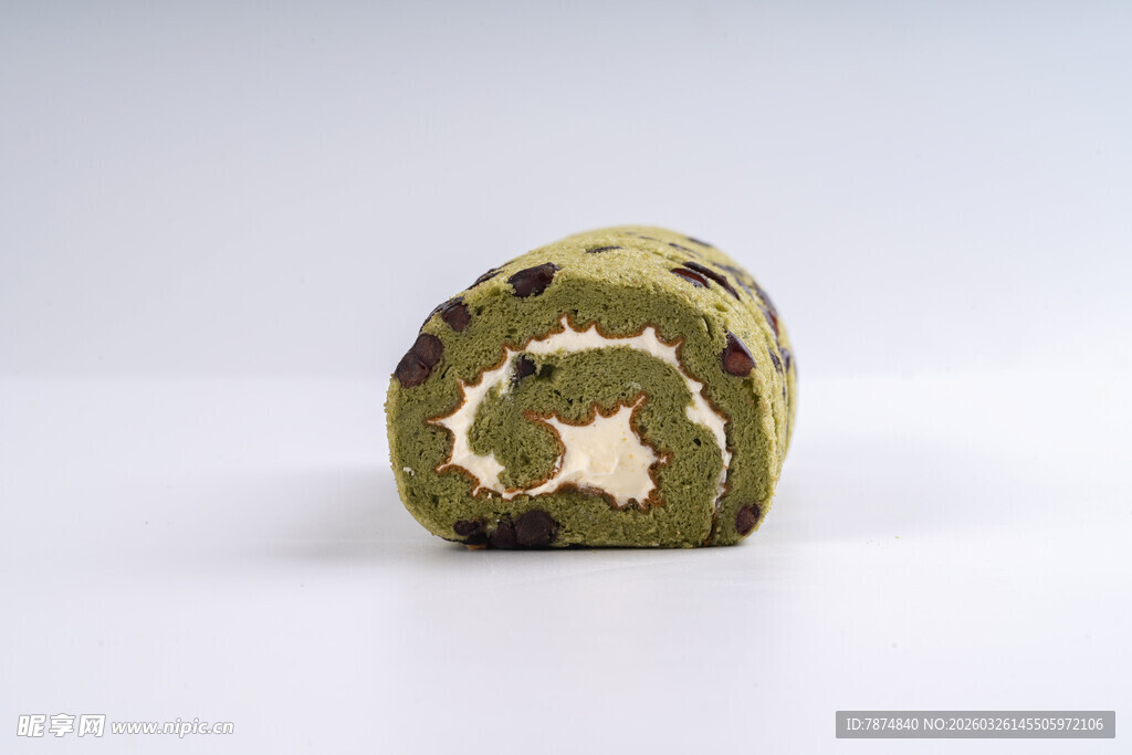 抹茶红豆蛋糕卷