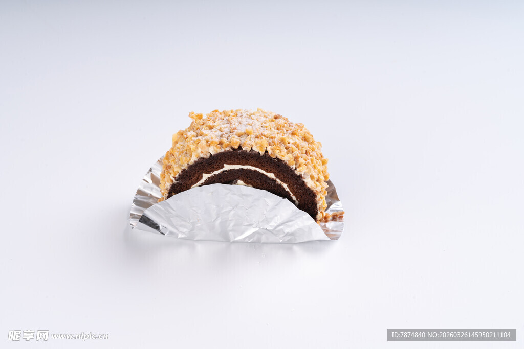 巧克力夹心糕点特写