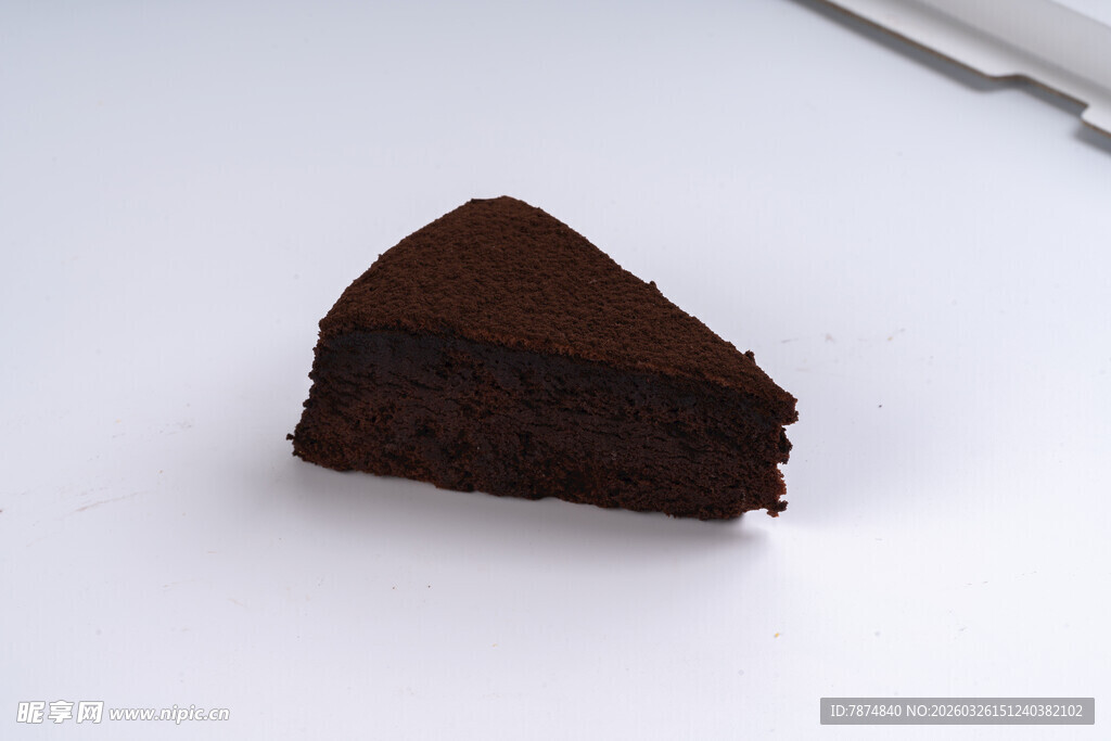 美味巧克力蛋糕切片