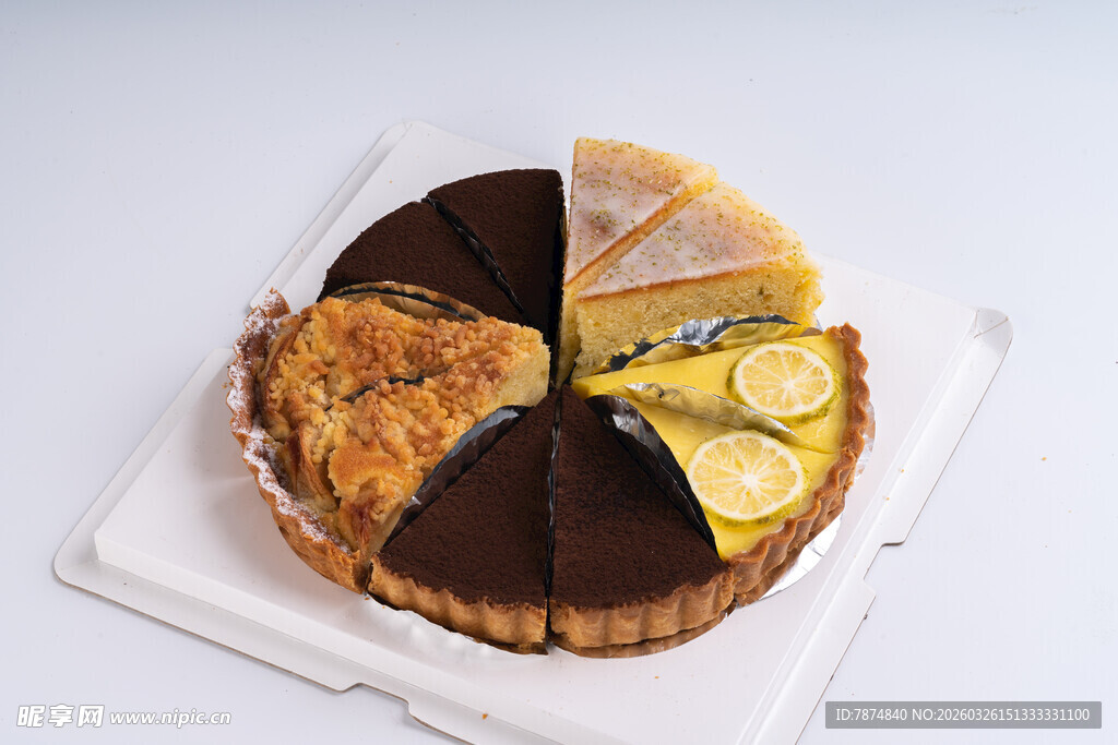 多样风味组合的美味糕点