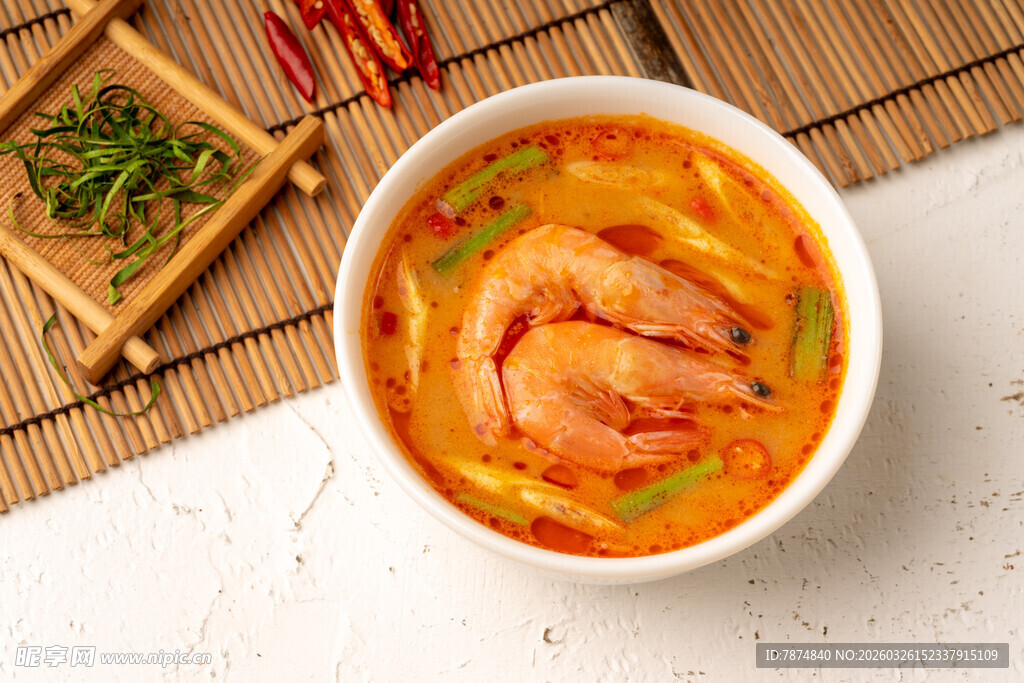 鲜虾浓郁汤品 美味诱人