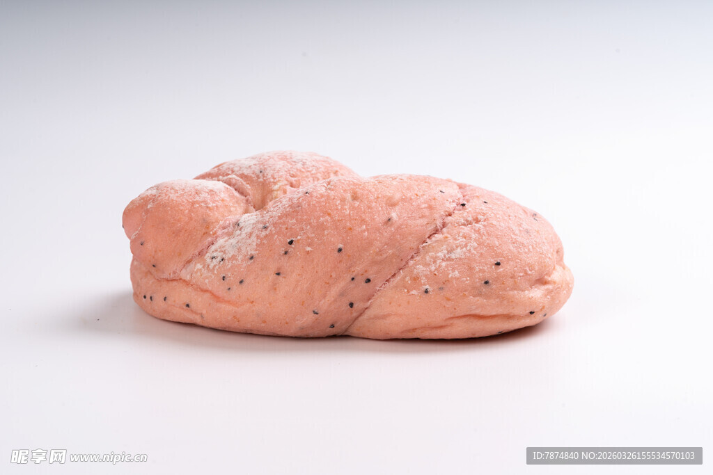 粉色撒料面包造型物体