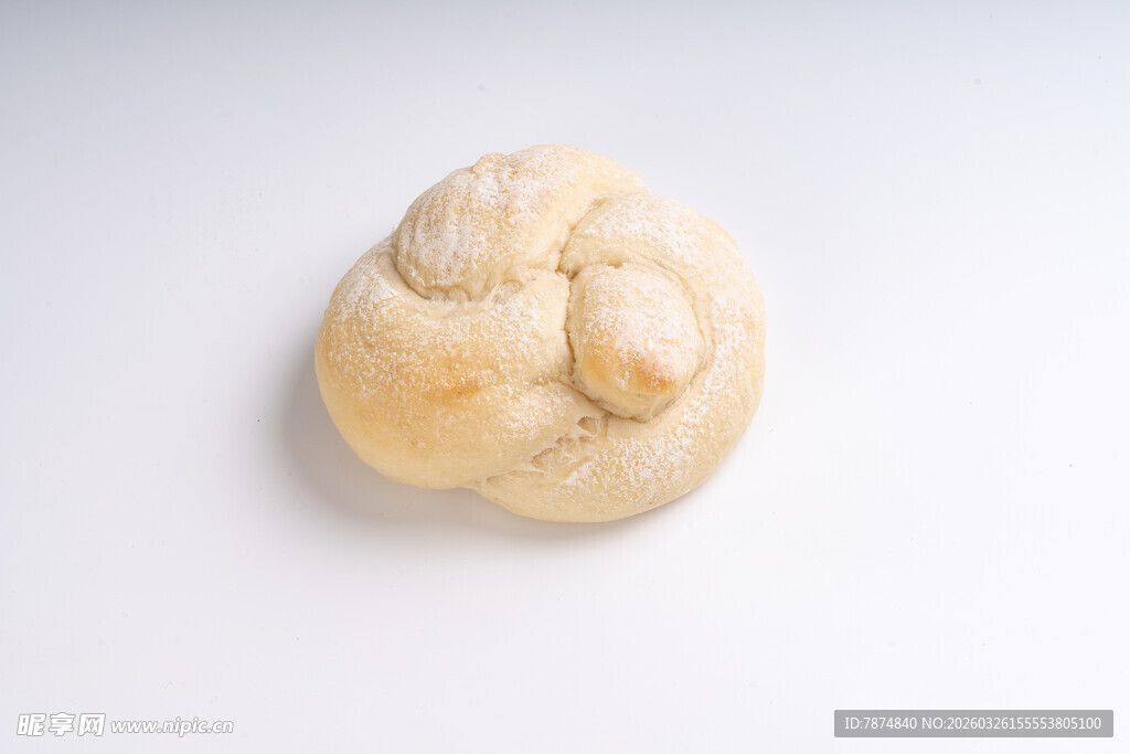 单个美味面包特写