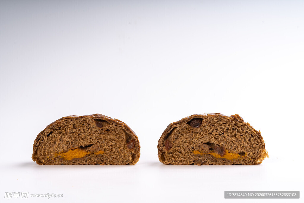 巧克力夹心面包切片