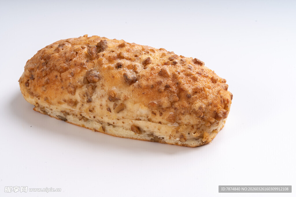 全麦坚果面包特写