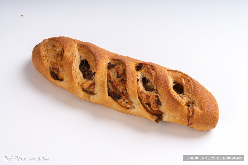 果仁列巴面包特写