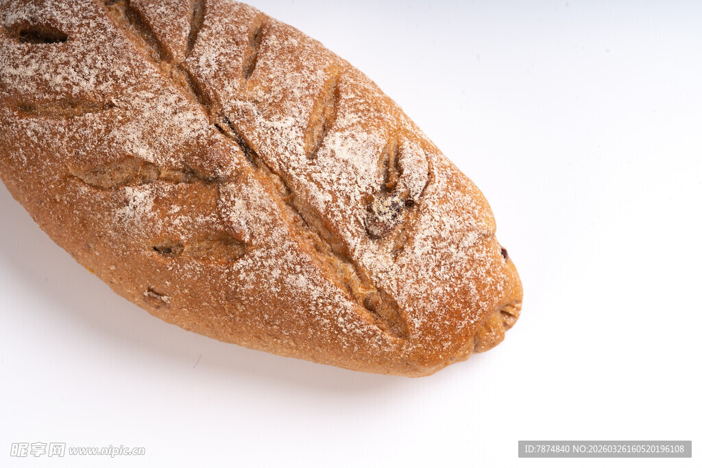 美味全麦面包特写