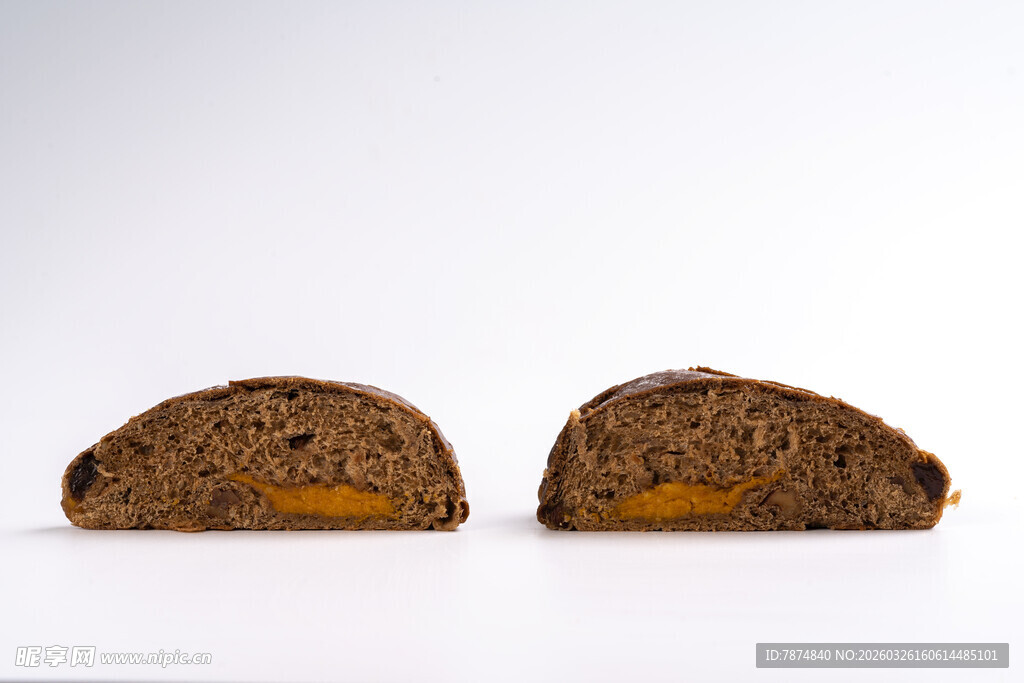 巧克力夹心面包切片