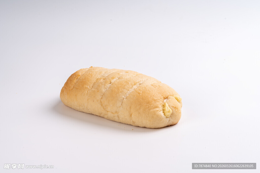 单个面包卷特写