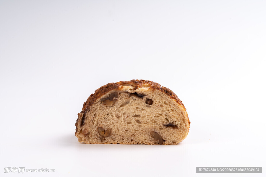 切片巧克力面包特写