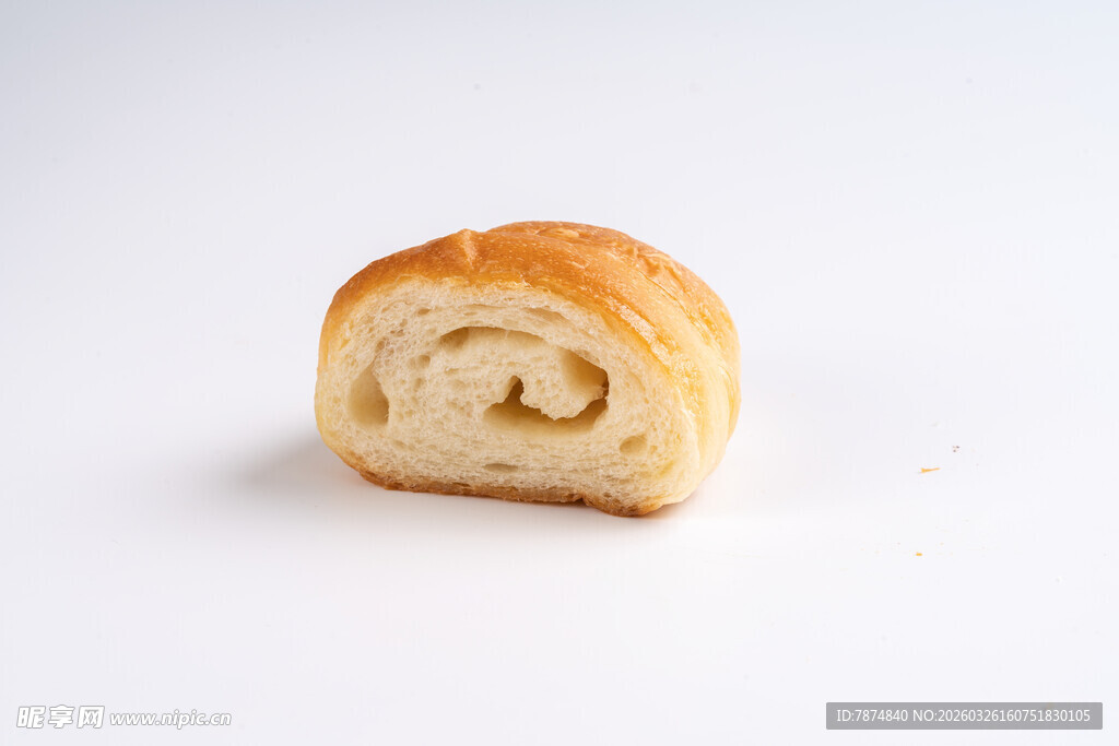 美味卷曲面包特写