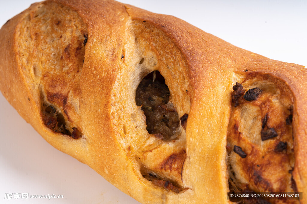 葡萄干面包特写