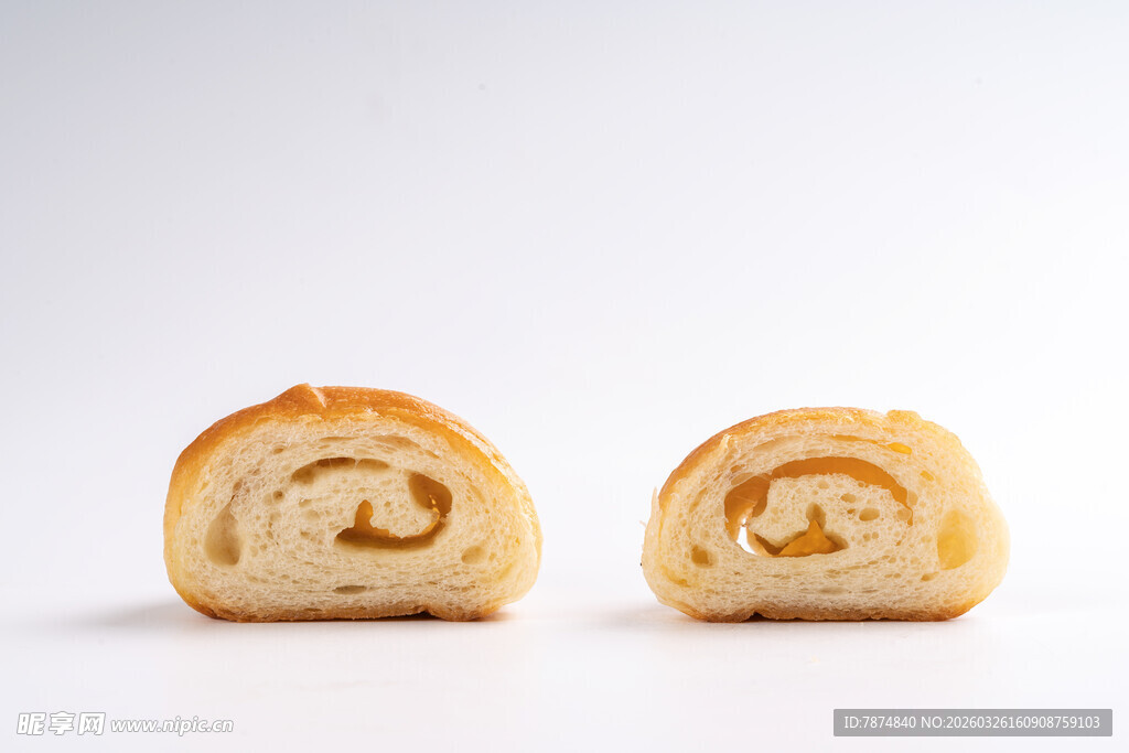 美味面包卷特写