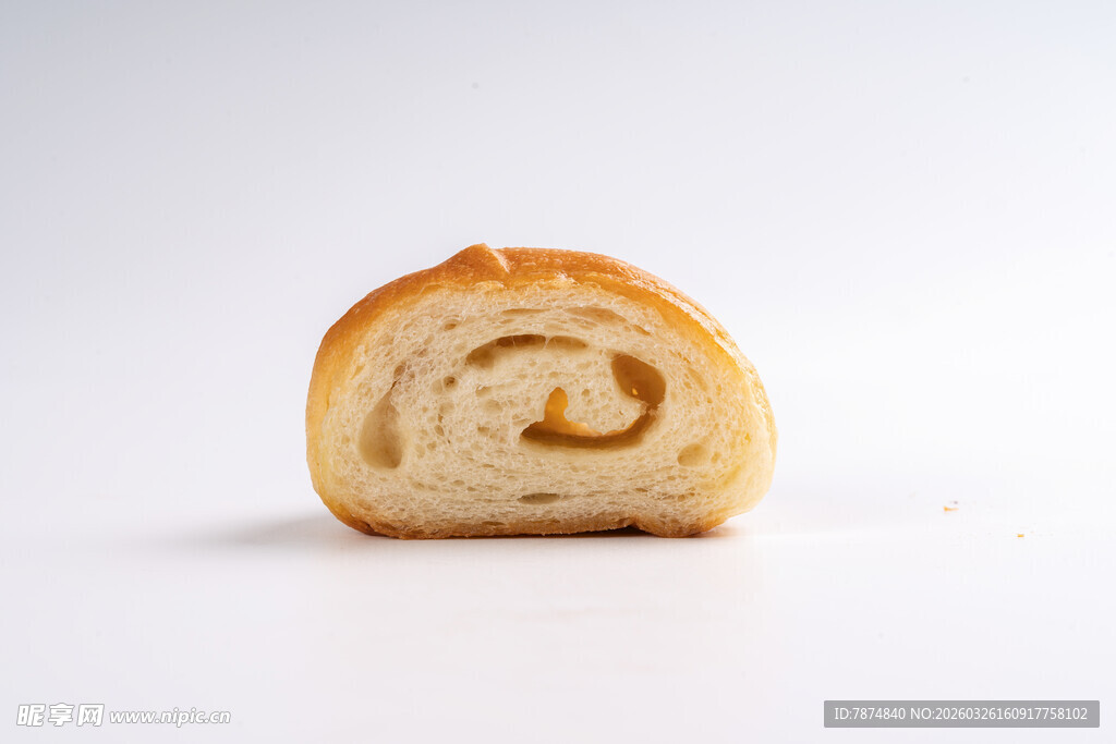 美味面包卷特写