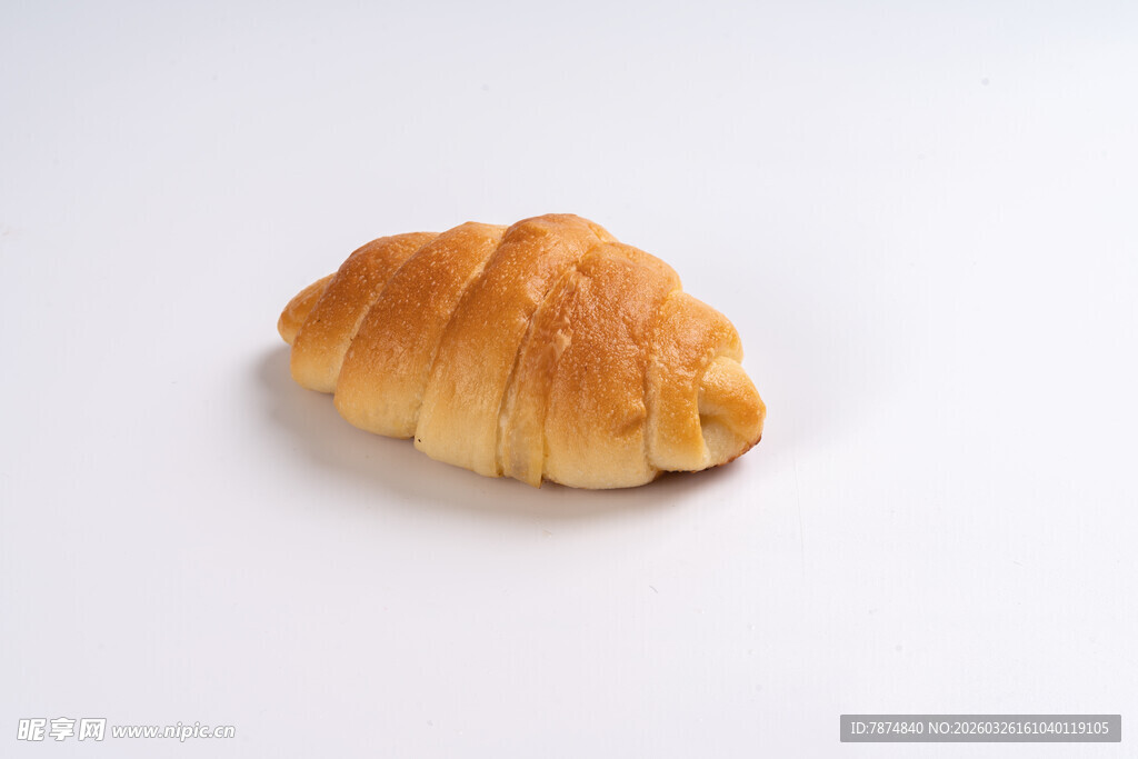 美味牛角面包特写