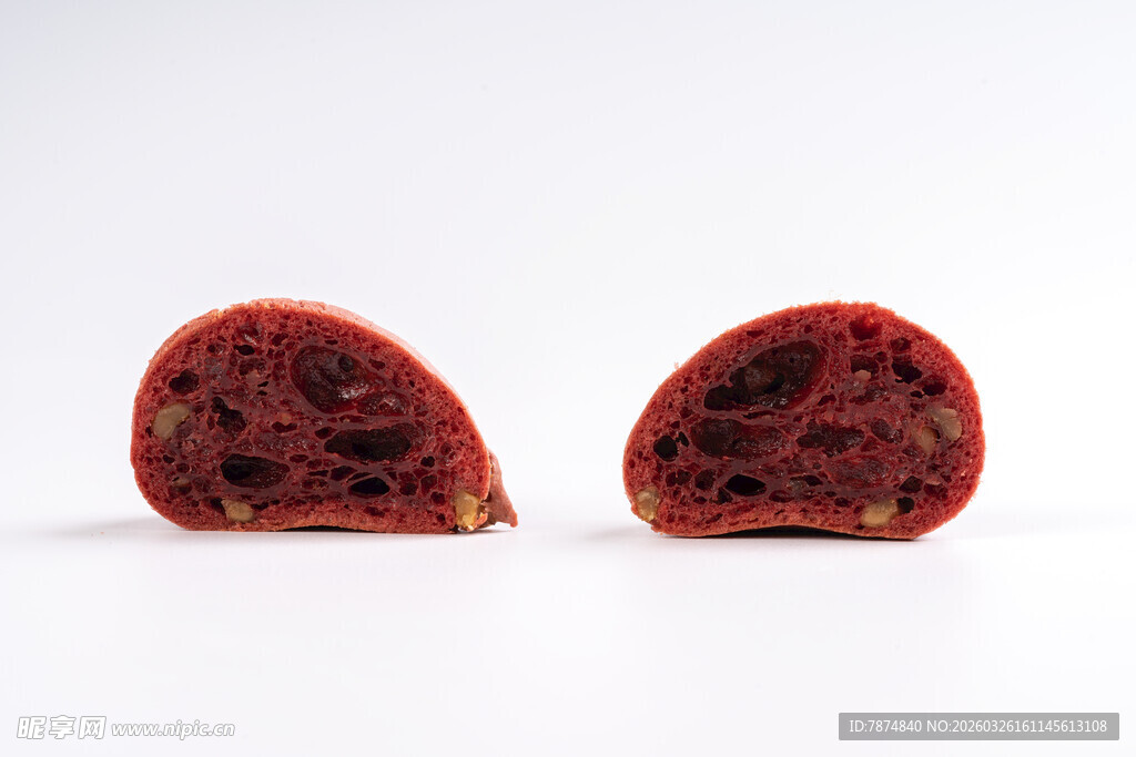 切开的玫瑰鲜花饼