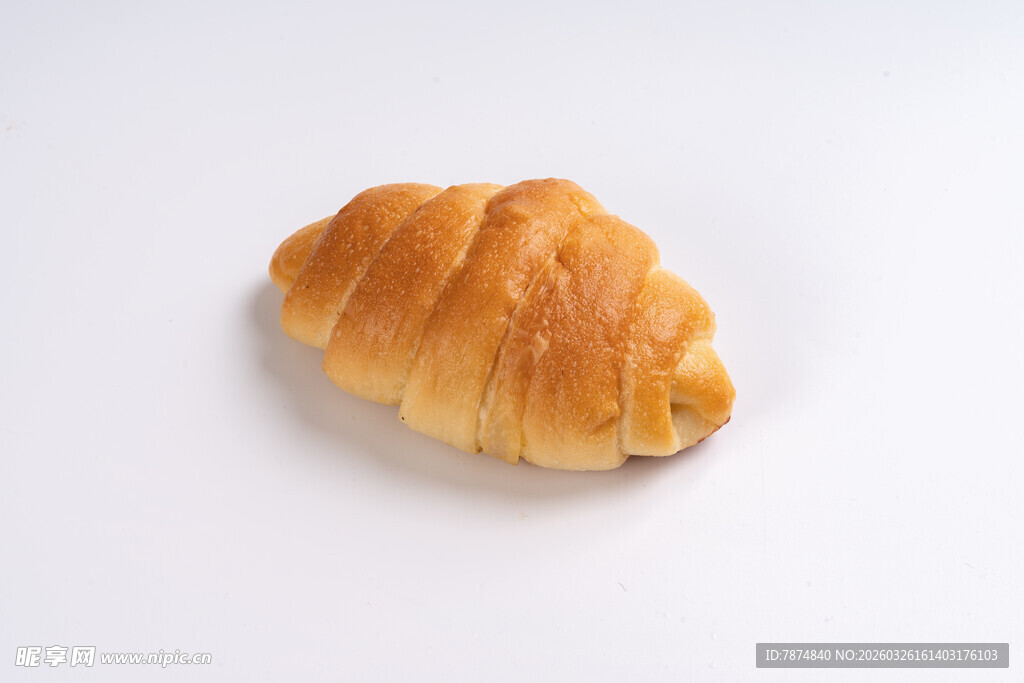 美味牛角面包特写