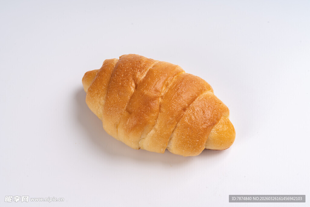 美味牛角面包特写