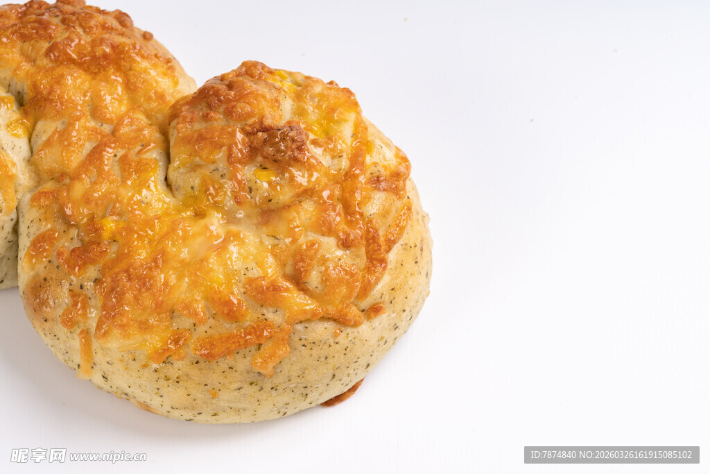 美味烤制面包特写