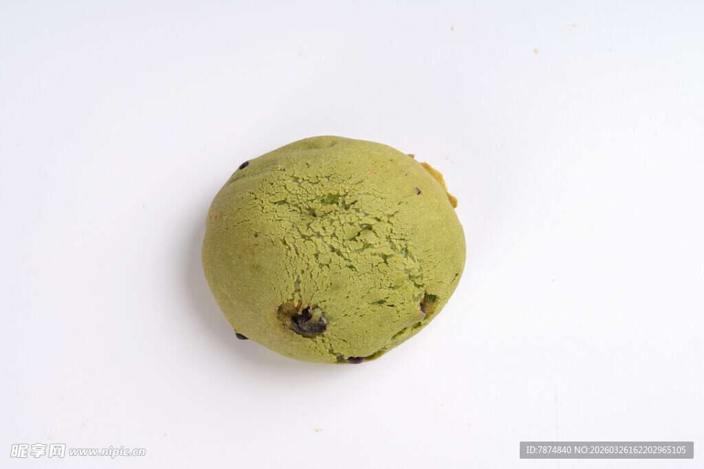 抹茶麻薯甜点特写