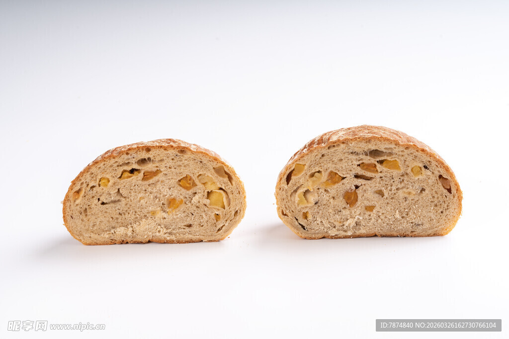 切片全麦面包展示