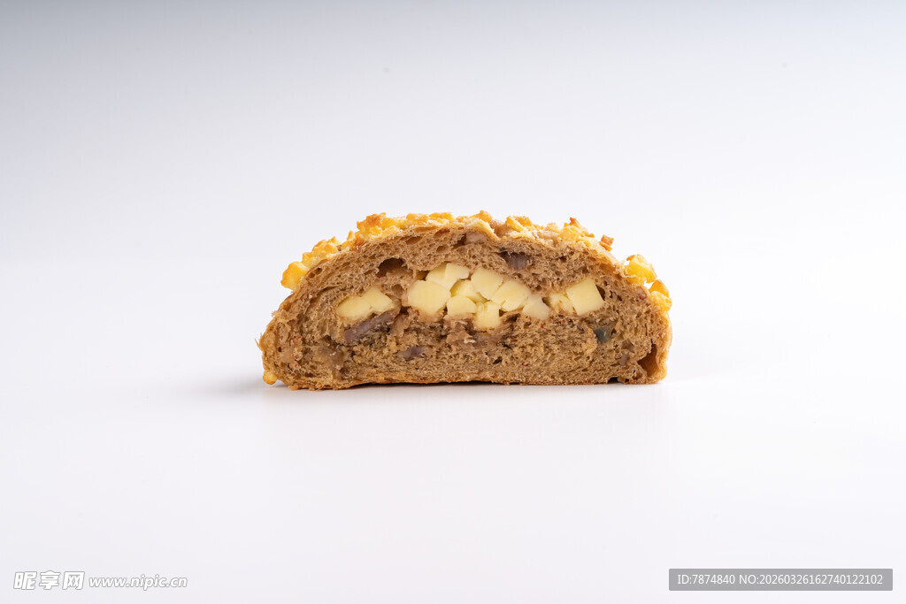 核桃夹心糕点特写