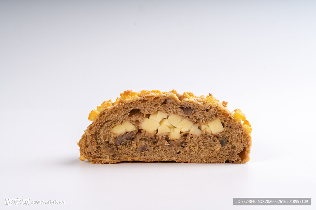 核桃夹心糕点特写