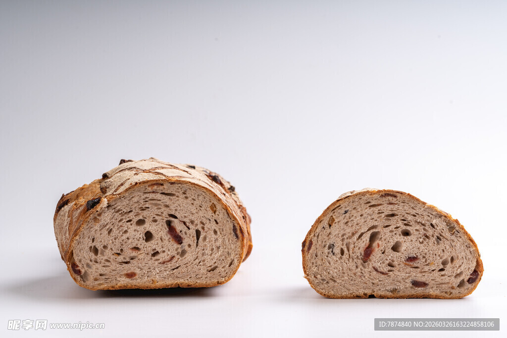 切片全麦面包展示