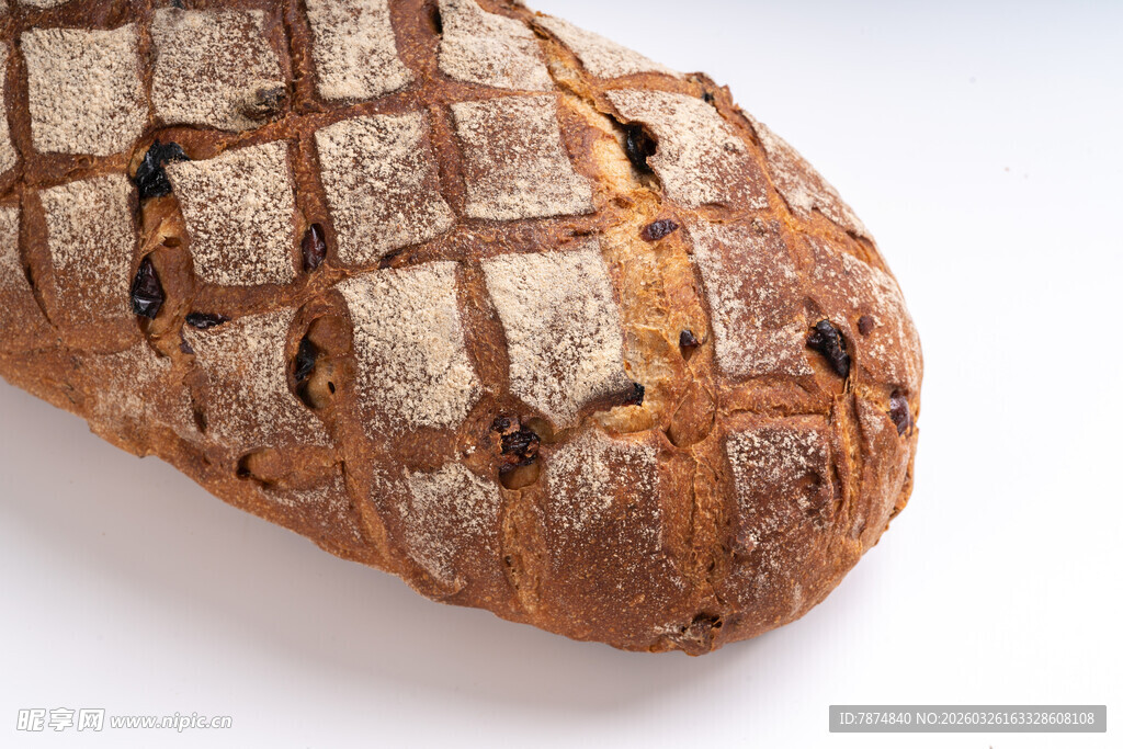 美味格子花纹面包