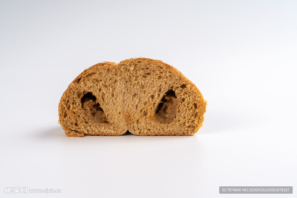 全麦面包切片展示