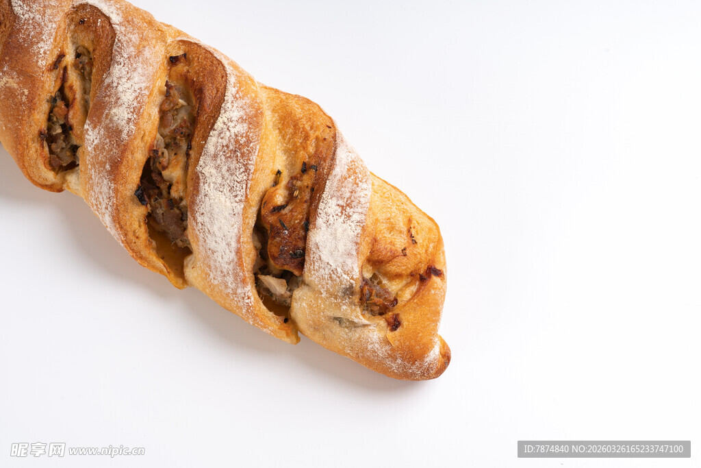 美味夹心牛角面包