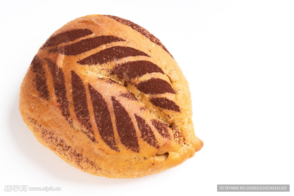 花纹面包特写
