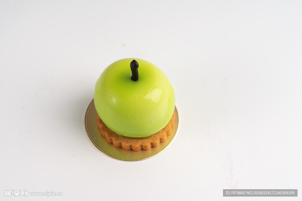 青苹果造型的小面包