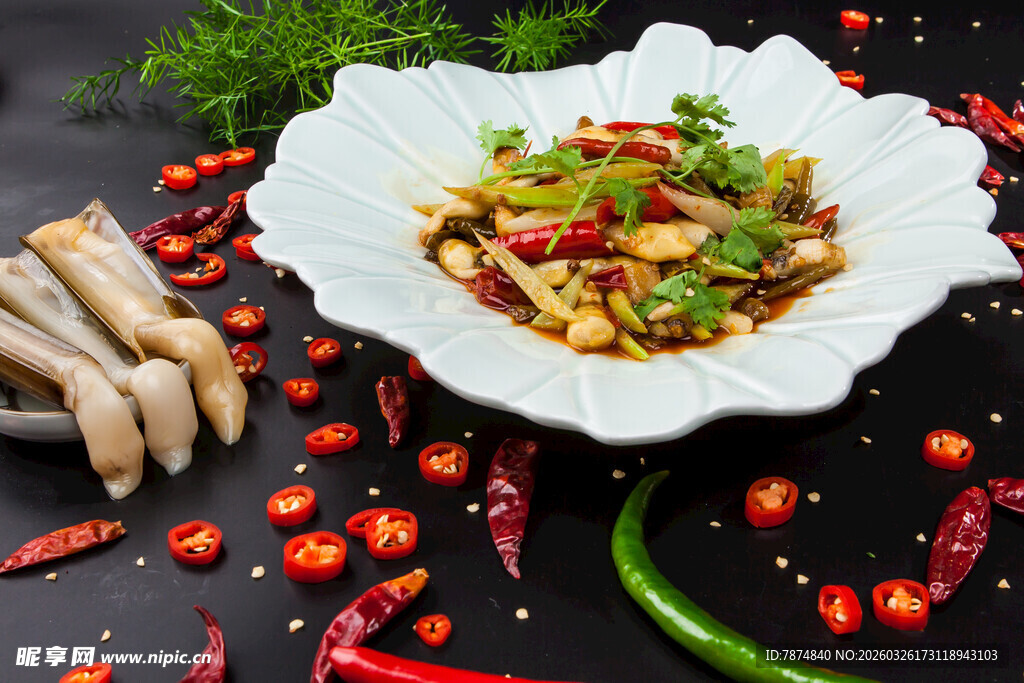 香辣美味凉拌菜摆拍