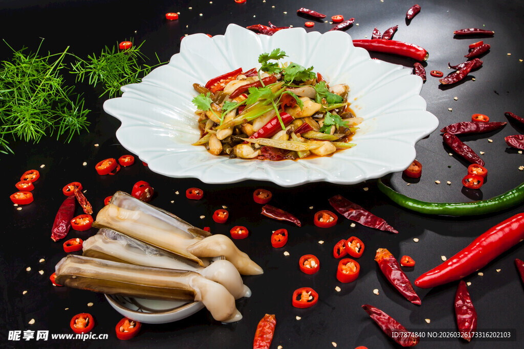 美味蛏子菜肴 鲜香诱人