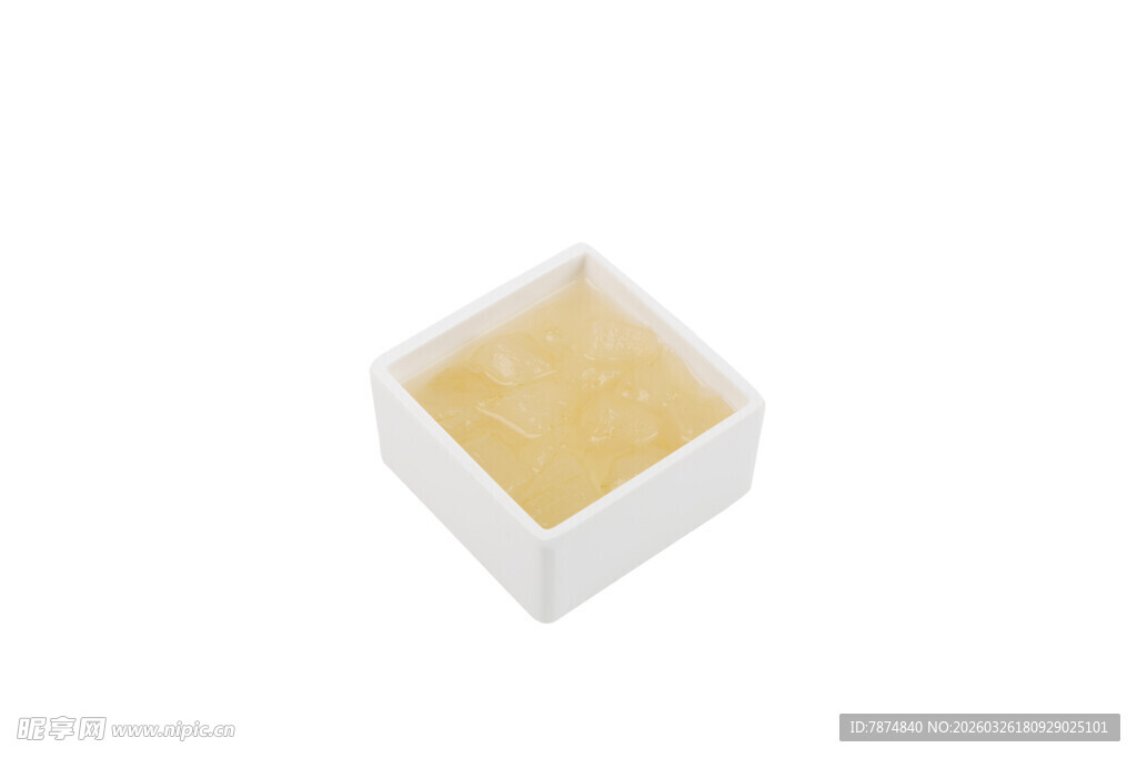 方形容器中的黄色膏体