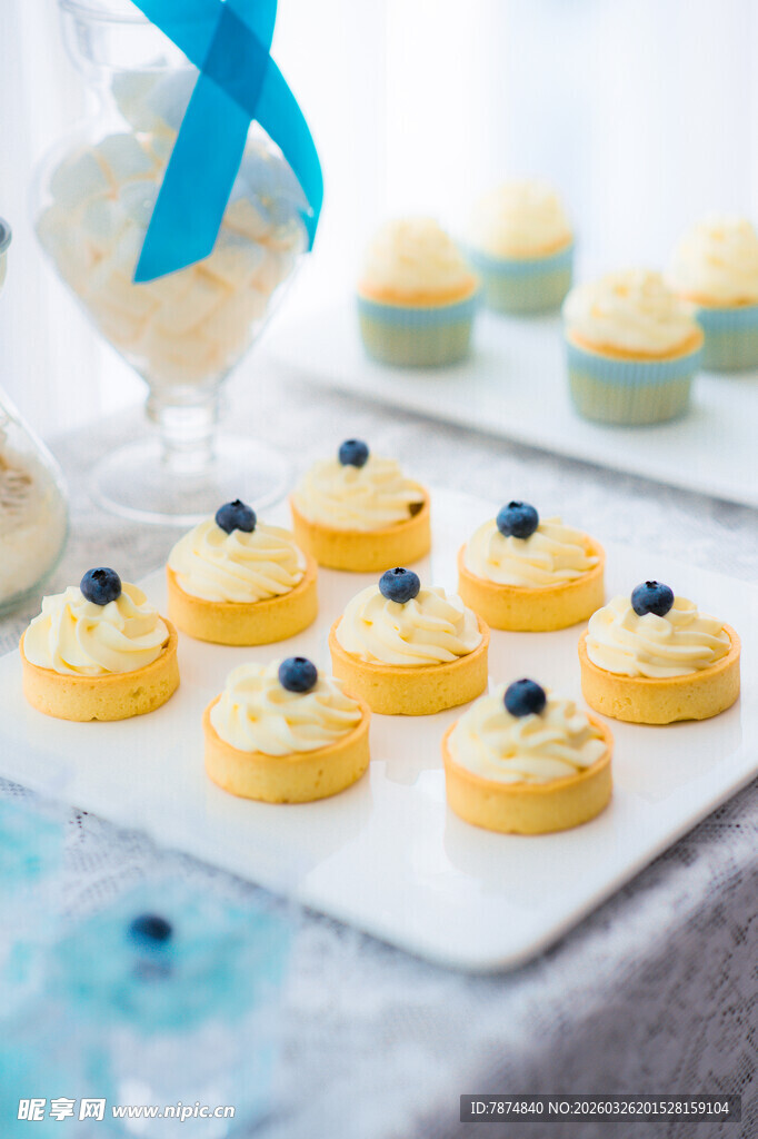 精致蓝莓小蛋糕