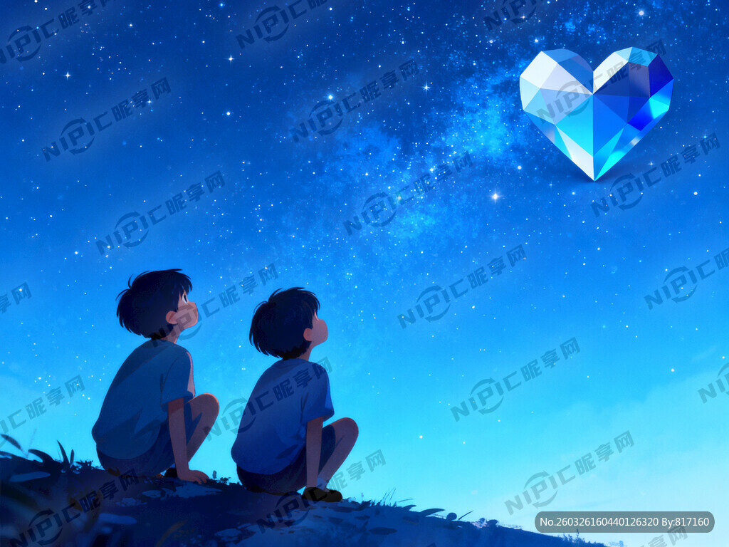 两个小孩也可以是背影蹲坐在左下