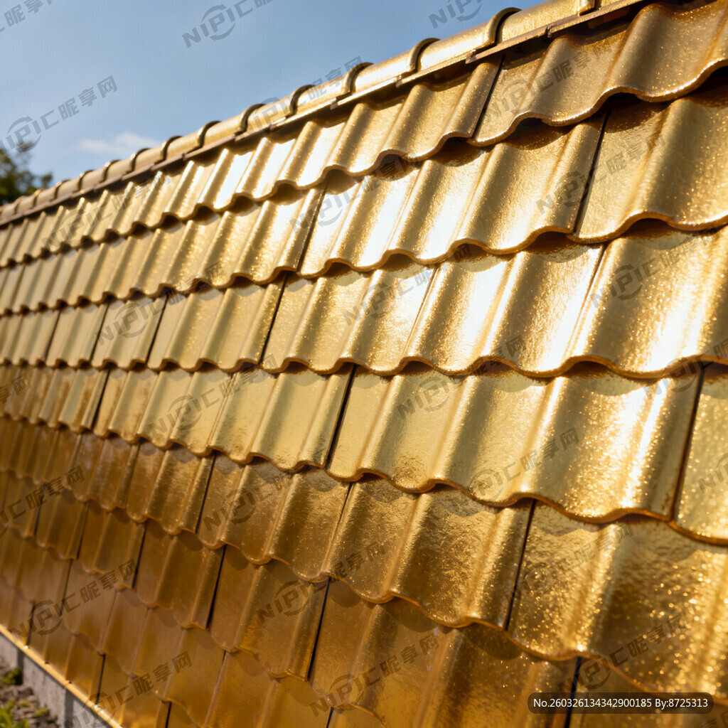 双面金色围墙瓦