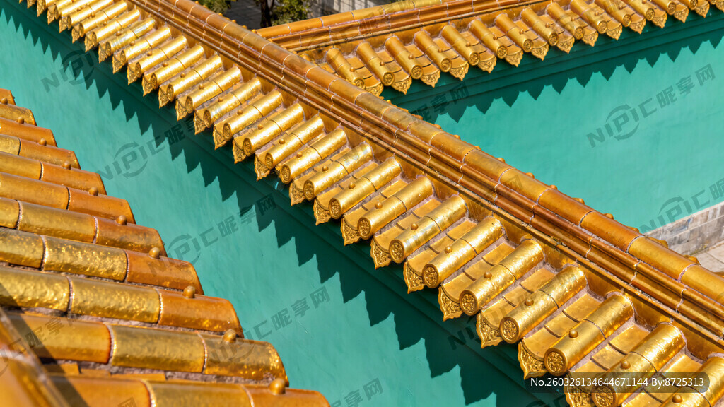 绿墙 双面金色围墙瓦