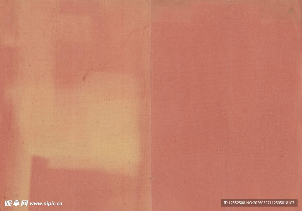 抽象暖色调色块画面