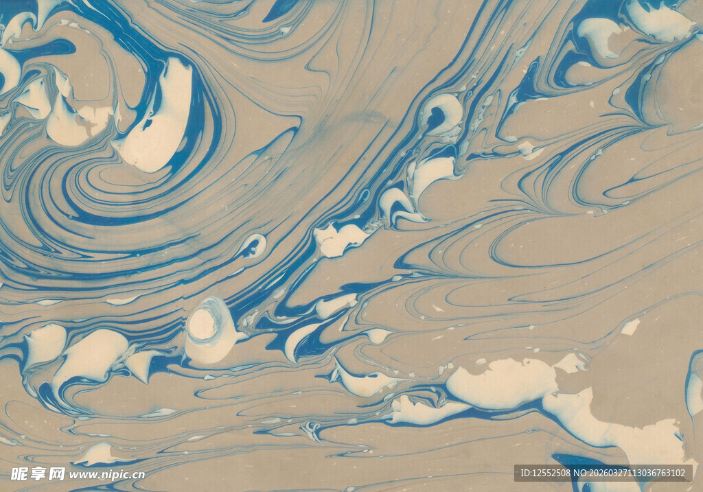 蓝棕交织抽象纹理背景