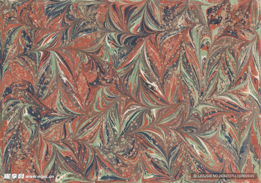 抽象多彩叶纹图案