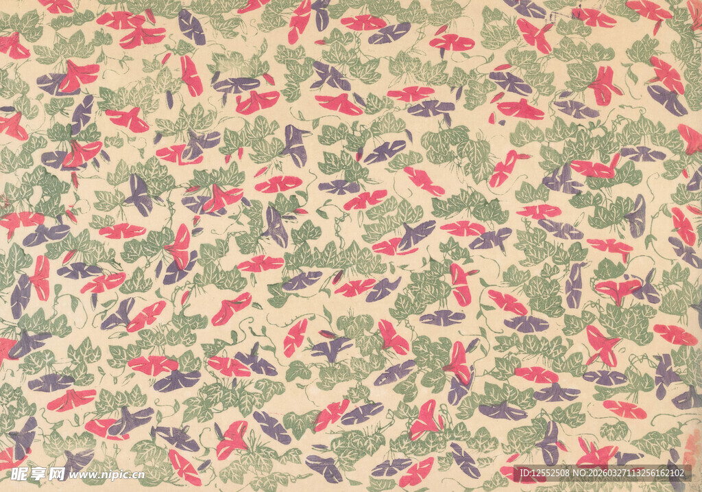 多彩碎花布料纹理图案