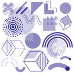 几何抽象图案设计元素