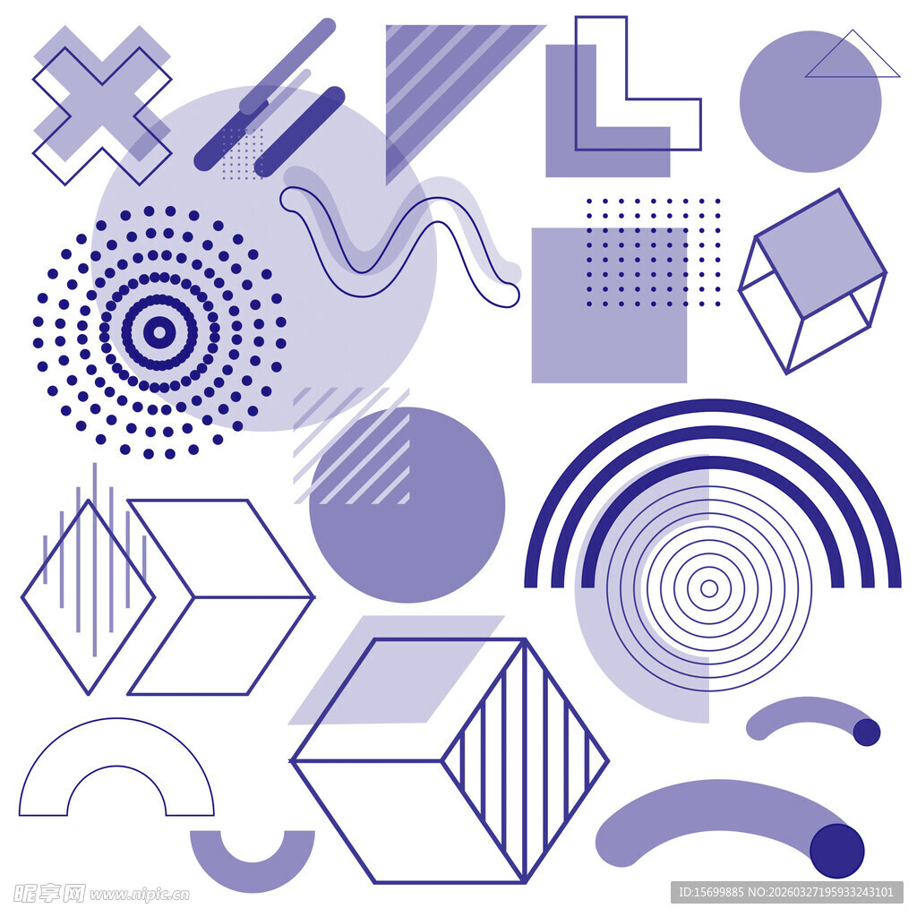 几何抽象图案设计元素