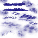 水墨风格云朵图案素材