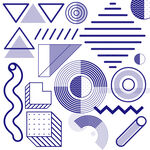 几何抽象图案设计元素