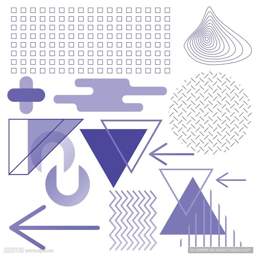 几何抽象图案设计元素